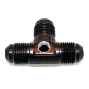 TEE Fittings - AN Flare Gauge Adapter Tee with 1/8" NPT Port