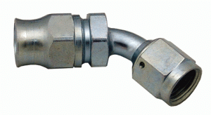 PTFE Teflon Hose Ends - 45 Degree Hose End For PTFE Teflon Hose