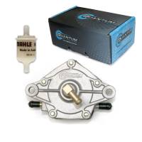 Quantum - Quantum Mechanical OEM Fuel Pump + Genuine Mahle Filter for Suzuki Quad Runner LT-F250 Carbureted 1999-2002, Replaces 15100-19B01