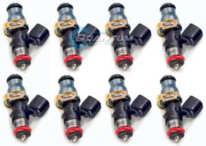 Injector Dynamics - ID1300, for Dodge SRT-8 / 6.1L engines. Direct fit, plug & play. 14mm (grey adapter tops). Set of 8. - Image 1