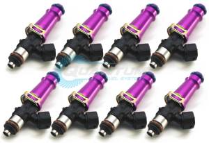 Injector Dynamics - ID1300, for Mustang GT 5.0L applications. 14mm (purple adapter tops). Set of 8. - Image 1