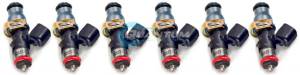 Injector Dynamics - ID1300, for G37 / VQ37 applications. 14mm (grey adapter tops). GTR lower spacer. Set of 6. - Image 1