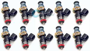 Injector Dynamics - ID1300, for 04+ Gallardo / V10 applications. 14mm (grey adapter tops). Set of 10. - Image 1