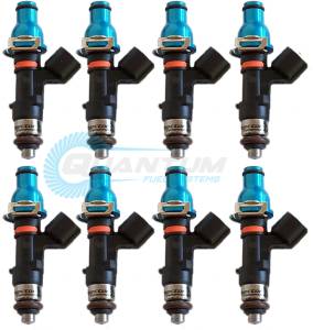 Injector Dynamics - ID1300, for SC400 / 1UZ-FE V8 applications, 11mm (blue adapter tops). Denso lower cushions. Set of 8. - Image 1