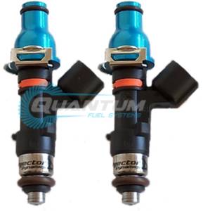 Injector Dynamics - ID1300, for 03-11 RX-8, 11mm (blue adapter tops). Denso lower cushions. Set of 2. Secondaries Only. Two blue m8 washers - Image 1