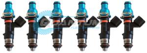 Injector Dynamics - ID1300, for Supra Turbo 93-98 / 2JZ-GTE applications. Currently top fed. 11mm (blue adapter tops). Set of 6. - Image 1