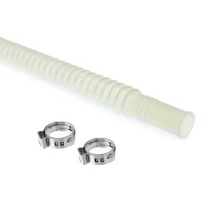 Quantum - Quantum 9mm x 9mm x 200mm Clear Corrugated Flexible Hose Line & Clamps for Fuel Pump Assembly - Image 1