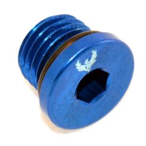 Phenix Industries - Straight Thread O-Ring Plug Low Profile -3AN Blue - Image 1