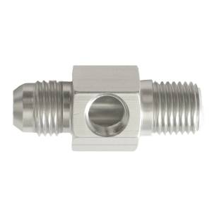 Phenix Industries - Flare to Pipe Adapter With Port -8AN to 1/4" NPT 1/8" Port Clear - Image 1