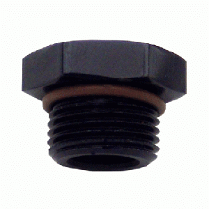 Phenix Industries - Straight Thread O-Ring Plug -10AN Black - Image 1