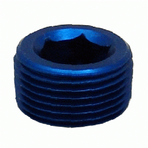 Phenix Industries - Allen Socket Pipe Thread Plugs 1/16" NPT Blue, Pack of 2 - Image 1
