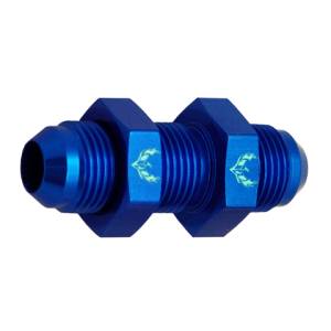 Phenix Industries - Straight Bulkhead Flare Union -3AN Blue - Image 1