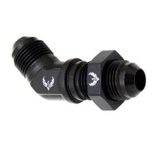 Phenix Industries - 45 Degree Bulkhead Flare Union -3AN Steel Black - Image 1