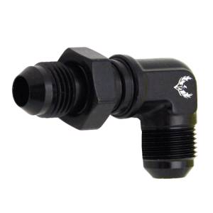 Phenix Industries - 90 Degree Bulkhead Flare Union -8AN Black - Image 1