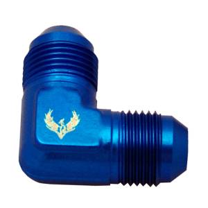 Phenix Industries - 90 Degree Flare to Flare Elbow -8AN Blue - Image 1