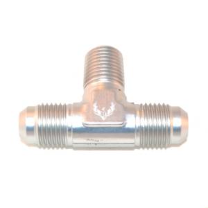 Phenix Industries - Flare to Pipe TEE on Branch -4AN to 1/8" NPT Clear - Image 1
