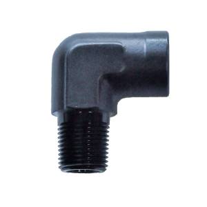 Phenix Industries - 90 Degree 1/8" Male to Female Pipe Elbow 1/8" NPT Black - Image 1