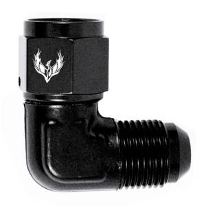 Phenix Industries - 90 Degree Female to Male AN Swivel Elbow -10AN to -10AN Black - Image 1