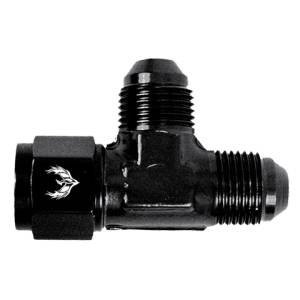 Phenix Industries - AN Flare TEE to Female Swivel on Run -12AN Black - Image 1