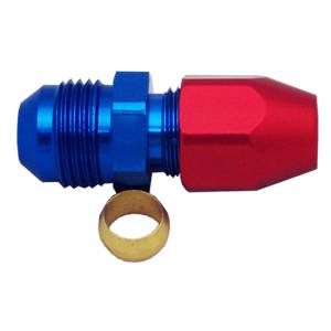 Phenix Industries - Male Hard Tube Fittings 6AN to 3/8" (Red/Blue) - Image 1