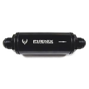 Phenix Industries - Compression Swivel Hose End -4AN x 90 Degree Black/Clear - Image 1