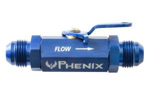 Phenix Industries - Inline Shutoff Valve -12AN Blue - Image 1
