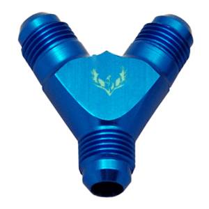 Phenix Industries - Male Y Fittings -4AN x -4AN x -4AN Blue - Image 1
