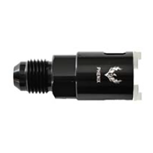 Phenix Industries - GM/Ford Straight Clip-On Fuel Rail Adapter to AN Fitting -6AN to 5/16" Blue - Image 1