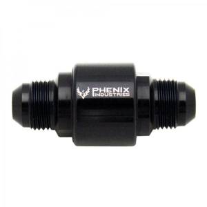 Phenix Industries - Inline 40 Micron Compact Filter -8AN By 2-5/8" Black - Image 1