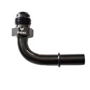 Phenix Industries - 90 Degree AN to Male Quick Connect -8AN to 3/8" Black - Image 1