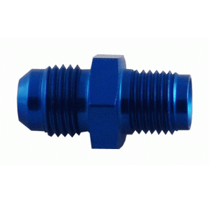 Phenix Industries - Straight AN Male to Inverted Flare Male Fitting -8AN to 1/2" x 20 Blue - Image 1