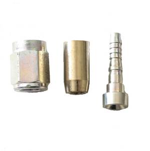 Phenix Industries - Crimp PTFE Hose End Straight -3AN Steel - Image 1