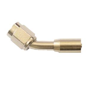 Phenix Industries - Crimp PTFE Hose End -6AN x 45 Degree Steel Zinc - Image 1