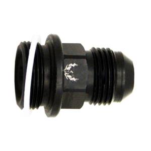 Phenix Industries - Male Inlet Fittings Short -6AN to -8AN ORB Ultra HP Black, Pack of 2 - Image 1