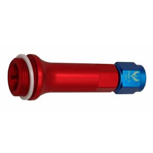 Phenix Industries - Female Inlet Fittings -8AN to 7/8" x 20 Holley Red/Blue, Pack of 2 - Image 1