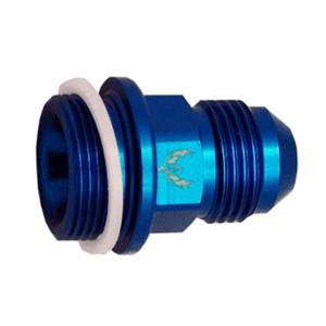 Phenix Industries - Male Inlet Fittings Short -6AN to 5/8" to 20 to 1.06 Long Carter, AFB, Edelbrock Blue Male Inlet Fittings Short -, Pack of 2 - Image 1