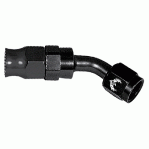 Phenix Industries - Reusable PTFE Hose End -6AN x 45 Degree Hose End Black - Image 1
