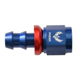Phenix Industries - Push-Lok Hose End -10AN Straight Red/Blue - Image 1