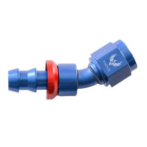 Phenix Industries - Push-Lok Hose End -10AN x 30 Degree Red/Blue - Image 1
