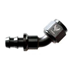 Phenix Industries - Push-Lok Hose End -12AN x 45 Degree Black - Image 1