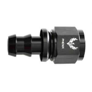 Phenix Industries - Push-Lok Hose End -4AN Straight Black - Image 1