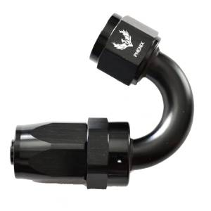 Phenix Industries - Compression Swivel Hose End -4AN x 150 Degree Alum Black - Image 1