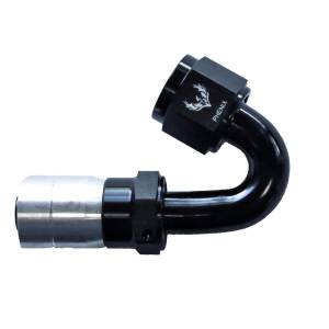 Phenix Industries - Crimped Hose End -16AN x 150 Degree Black/Clear - Image 1