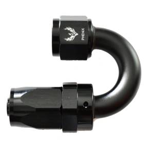 Phenix Industries - Compression Swivel Hose End -4AN x 180 Degree Alum Black - Image 1