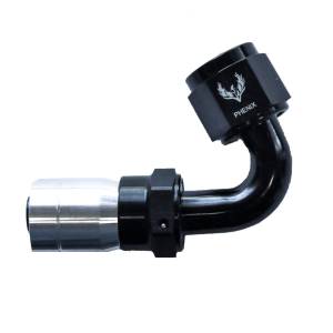 Phenix Industries - Crimped Hose End -8AN x 120 Degree Black/Clear - Image 1
