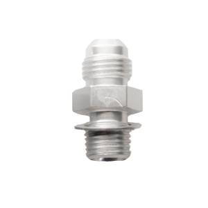 Phenix Industries - GM / Ford Transmission Fitting -6AN to 1/4 NPS Th350,Th400, 700R4 Alum Clear, Pack of 2 - Image 1