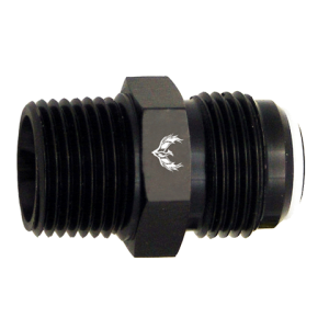 Phenix Industries - TEFLOK Straight Flare to Pipe -8AN to 1/2" NPT Black - Image 1