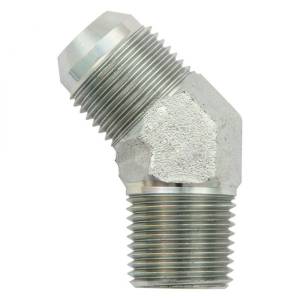 Phenix Industries - 45 Degree Flare to Pipe Elbow -4AN to 1/8" NPT Steel - Image 1