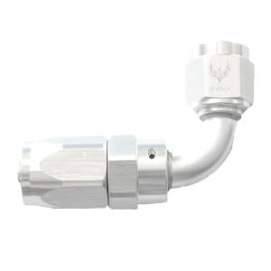 Phenix Industries - Compression Swivel Hose End -8AN x 90 Degree Clear - Image 1