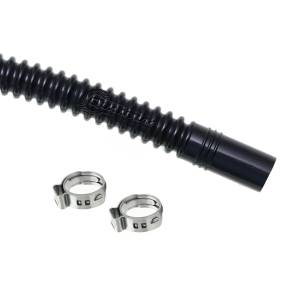 Quantum - Quantum 9mm x 10mm x 260mm Black Corrugated Flexible Hose Line & Clamps for Fuel Pump Assembly - Image 1